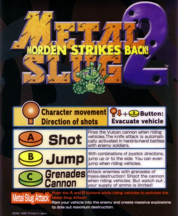 Metal Slug 2 mini marquee